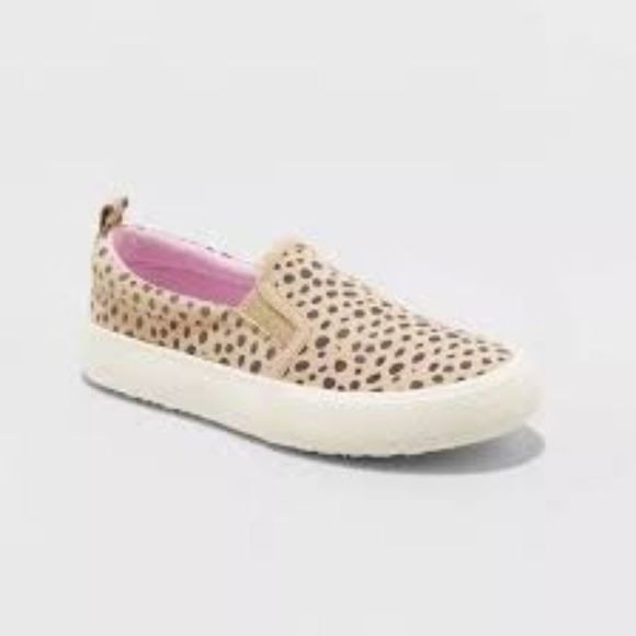 Cat & Jack Other - Girls Agnesa Leopard Spot Slip On Sneakers Sz 5